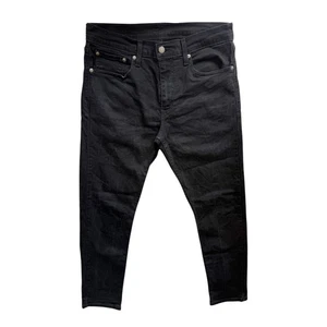 Levis 512 Slim Black Mens Jeans Stretch Tapered Zip Fly 32W 30L Good Condition - Picture 1 of 12