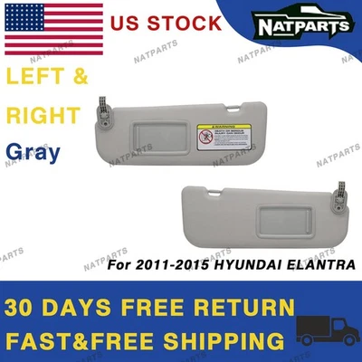 Par de parasol gris con luz para Hyundai Elantra 2011-2015 852103X000TX Foto 1 de 4