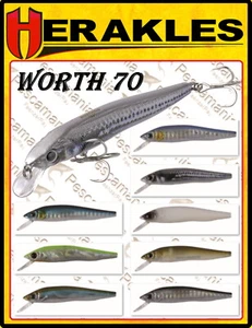 Herakles WORT 70-S jerkbait 70mm 5,5gr Artificiale spinning hard bait sinking - Picture 1 of 17