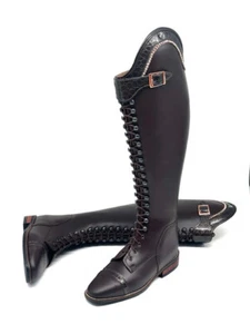 Reitstiefel Dressurstiefel Schnürung braun Gr 37 H45 Wade 39-41 Healthy Horses - Bild 1 von 7
