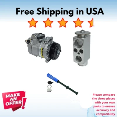 Kit Compresor A/C Fit BMW 545i 2004-2006, BMW 550i 2006-2010, 650i 2006-2010 Foto 1 de 4