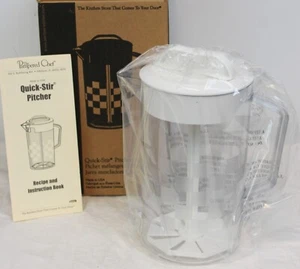 NEW Pampered Chef Quick Stir Pitcher 2 quarts #2270 Recipes Instructions 1/2 Gal - Picture 1 of 6