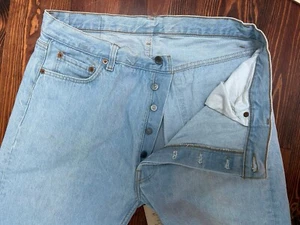 Vintage 90s 501 Levis Button Fly Jeans 34x32 Made in USA - Picture 1 of 6