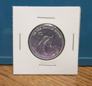SHELL OIL "Famous Facts & Faces Game" Star Spangled Banner PRIZE COINS / TOKEN - Bild 1 von 2