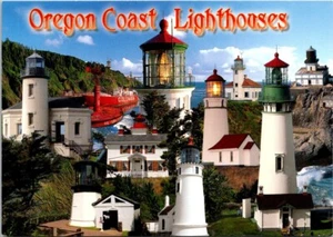 Postcard Oregon Coast Lighthouses Multiview OR 6x4 - Picture 1 of 2