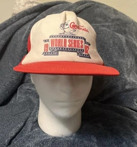 De colección Cardenales de San Luis Snapback Trucker Hat 1982 Serie Mundial Malla Roja EE. UU. - Imagen 1 de 7