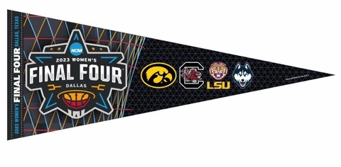 2023 Womens Final Four 4 Team 12x30 Premium Pennant Dallas Iowa LSU & ?? Cover