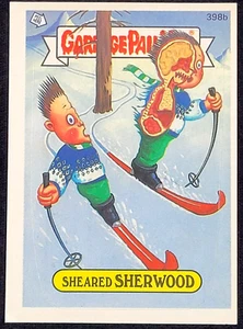 1987 TOPPS GARBAGE PAIL KIDS SHEARED SHERWOOD S7 398B  ERROR CARD DIE CUT ERROR - Picture 1 of 2