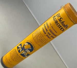 Dr Scholls Kurotex No 247 Foot Plaster Litho Can Medicine Pharmacy 1938  - Picture 1 of 6