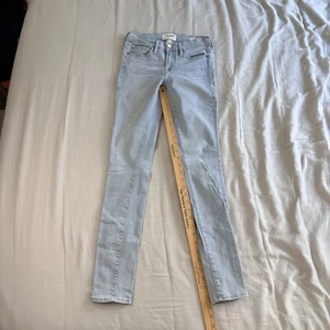 FRAME Jeans Queen Le Skinny de Jeanne Denim Women Size 26 Light Blue - Picture 1 of 6
