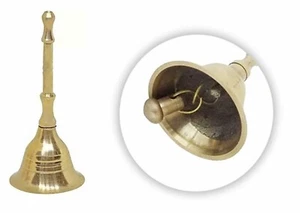 Messing Handglocke für Pooja/Tempel/Hochzeit/Festival - laute Rufglocke ca. 10 cm - Bild 1 von 2