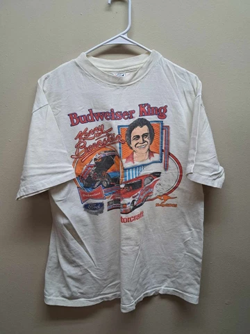 Vintage 1980's NHRA Kenny Bernstein Budweiser King T-Shirt Men's XL Cover