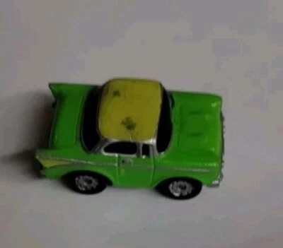 Vintage Micro Machines Car Green and Yellow Top 1957 Chevy Belair Toy Galoob 1" - Image 1 of 4