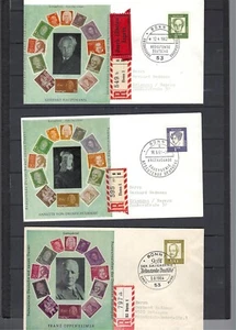 GERMANY-BUNDESPOST-1961-FDC-COVERS-#824 TO #839-THE SET-F-VF-#84 - Picture 1 of 6