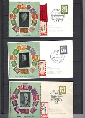 GERMANY-BUNDESPOST-1961-FDC-COVERS-#824 TO #839-THE SET-F-VF-#84 - Image 1 of 4