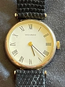 Movado Model 20 1740 305 Gold plated, Zenith movement, Manual wind, c. 1980 - Picture 1 of 12