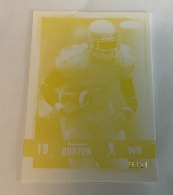 2008 Keenan Burton Rookie Sage Hit Card Yellow Make Ready #26/50 Kentucky EX+ - Image 1 of 3
