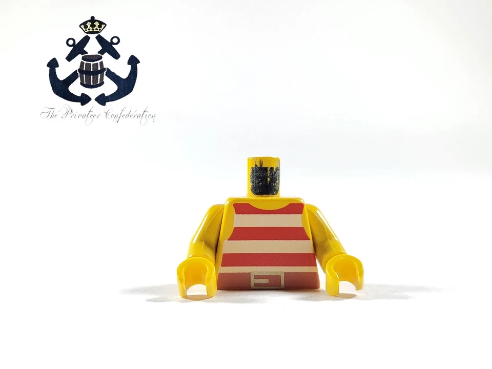 LEGO 1980/90 Piratas Minifigura Torso Rojo Blanco Rayas Tanque Top 973p31c01 Foto 1 de 1