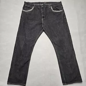 Vintage Coogi Jeans Mens 48x34 Black Dark Gray Denim Hip Hop Baggy Pants Y2K - Picture 1 of 14