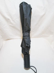 Schwarz 8 Ripp 36" kompakter Taschenschirm automatisches Öffnen 16" geschlossen - Bild 1 von 3