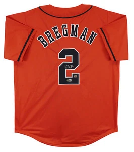 Alex Bregman Authentic Signed Orange Pro Style Jersey BAS Witnessed - Picture 1 of 3