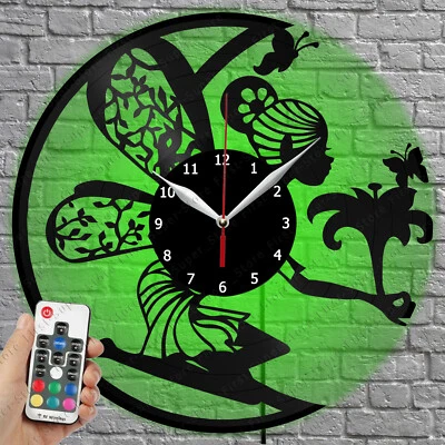 LED Clock Fairy Vinyl Record Wall Clock Led Light Wall Clock 2020 - Imagem 1 de 4