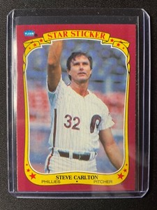 1986 Fleer Star Stickers Steve Carlton #21 Phillies!!!