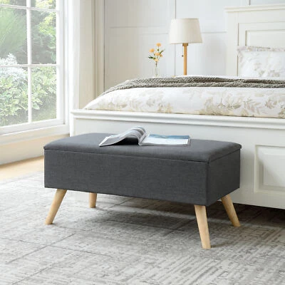 [en.casa] Sitzbank mit Stauraum Sitztruhe Truhenbank Aufbewahrungsbank Bank - Bild 1 von 4