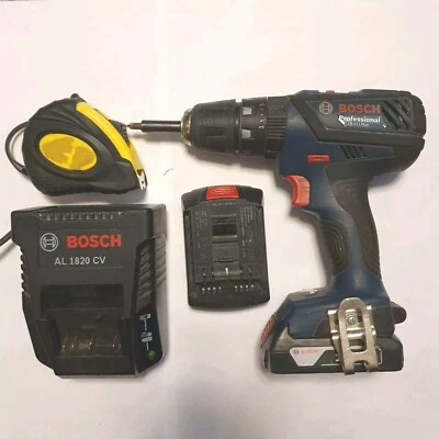 Bosch GSB 18-2-LI Impact Drill Driver + 2 x 1.5Ah Batteries + Charger + Case - Image 1 of 4