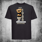Bear birthday unisex t-shirt with personalisation for him for her present gift