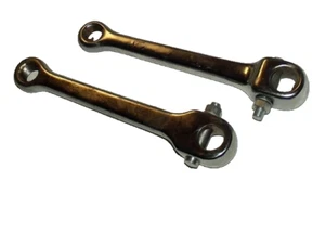 Juego de bielas de pedaleo de ciclomotor antiguo cuñas brazos de biela cromados rectos - Imagen 1 de 1