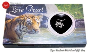 Wish Pearl 20 mm Tiger Käfig Anhänger Halskette Auster Geschenkbox-3656 - Bild 1 von 8