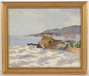Vladimir Sinitski (1896-1986) "Surf", Oil Painting, 1951 (1) - Picture 1 of 4