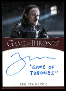 GAME OF THRONES IRON ANNIVERSARY BEN CROMPTON "GAME OF THRONES" INSCRIPTION AUTO - Picture 1 of 2