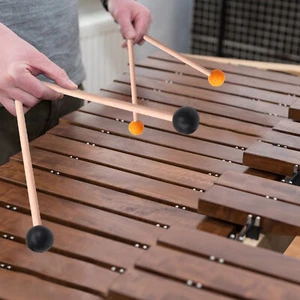 Wood Marimba Mallets For Percussion Playing Glockenspiel Instrument Accessory - Picture 1 of 12