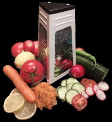 2er Set Faltbare Küchenreibe Gemüsehobel Edelstahl Universalreibe Standreibe - Bild 1 von 4