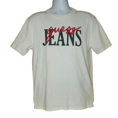 Camiseta blanca vintage años 90 GUESS JEANS talla pequeña Foto 1 de 4