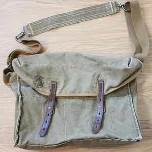 American Eagle Outfitters Y2K Canvas Messenger Bag Army Green Vintage Utility - Bild 1 von 12