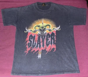 SLAYER T-Shirt L 90s Uberalles Metal Vintage Megadeath Anthrax Metallica Testament - Bild 1 von 3