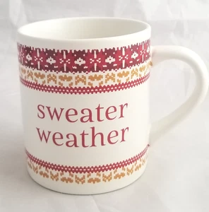 Target Threshold "Sweater Weather" 16 oz. Stoneware Coffee Mug Autumn Winter - Picture 1 of 6