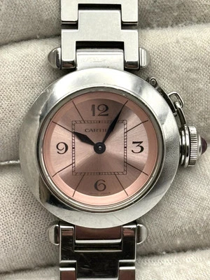 Cartier Pasha 27mm Pink Dial Stainless Steel Bracelet W3140008 - Image 1 of 4