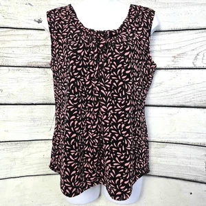 Dana Buchman Black Textured Lined Top M - Picture 1 of 7