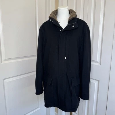 $5000 Ermenegildo Zegna Elements 100% Cashmere BLACK Full Zip Coat Mens Sz M/50 - Image 1 of 4
