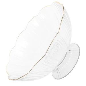  Abtropfbarer Obstkorb mit Füßen, Obst-Serviertablett mit Abtropflöchern, - Bild 1 von 12