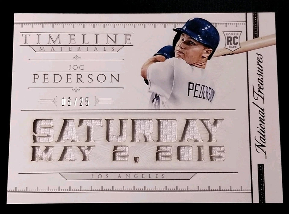 2015 National Treasures Joc Pedersen RC Timeline Materials #2 Rookie Relic /25 - Image 1 of 4