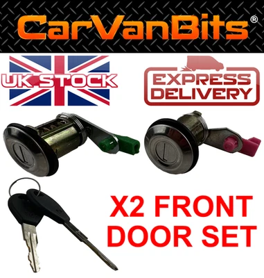 PARA NISSAN MICRA K11 1992-2003 JUEGO CERRADURA PUERTA DELANTERA INTERRUPTOR BARRIL LLAVES Foto 1 de 4