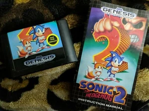 Sonic The Hedgehog 2 (Not For Resale) - Sega Genesis - Game w/ Manual - 1992 - Picture 1 of 3