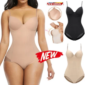 Ladies Full Control Body Shaper Underwired Bra Slimming Strapless Firm Bodysuits - Picture 1 of 29