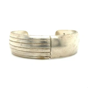 Vintage Sterling signiert J.W. Navajo Indianer Muster Armreif Armband 6 3/4 - Bild 1 von 9