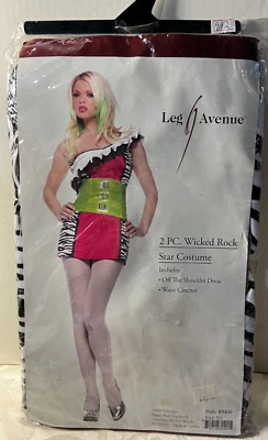 Leg Avenue SEXY 2 Pc Wicked Rock Star Halloween Costume XS NEW (A12) - Image 1 of 3